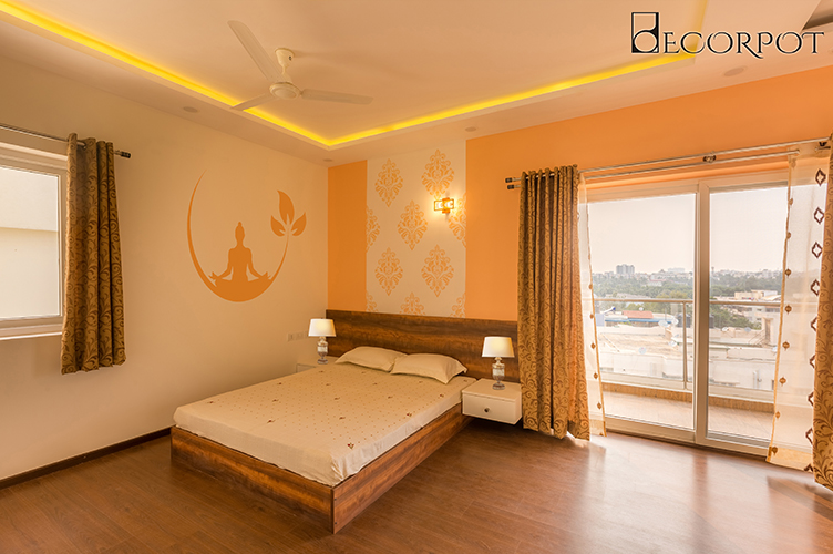 Bedroom Interior Design- MBR 2-3BHK, Bannerghatta Road, Bangalore